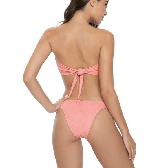 PQ Swim Coral Coast Chrissy Bandeau/Basic Ruched Bikini Bottom Set NWT Small - Picture 5 of 17